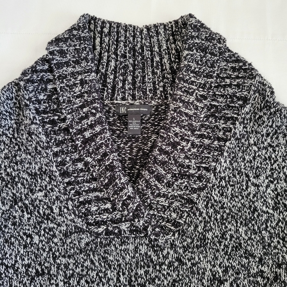 Cowl Neck Knit Kangaroo Pocket Mini Dress Size  L - Picture 3 of 15